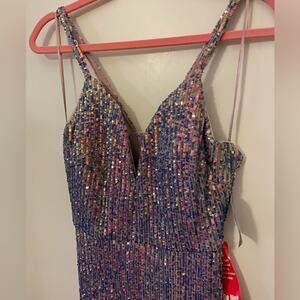 Iridescent Hallee sequin maxi dress